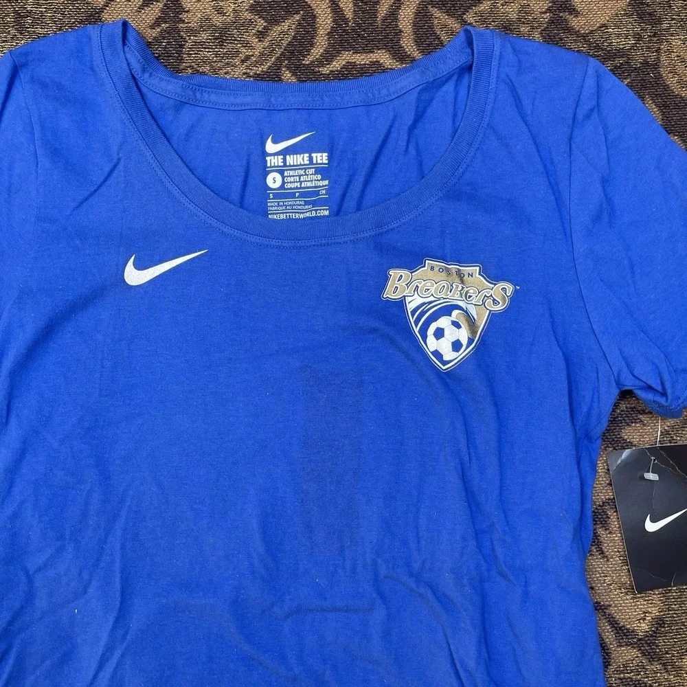 Nike Boston Breakers FC NWSL Women's Blue Home T Shirt Size Small New A